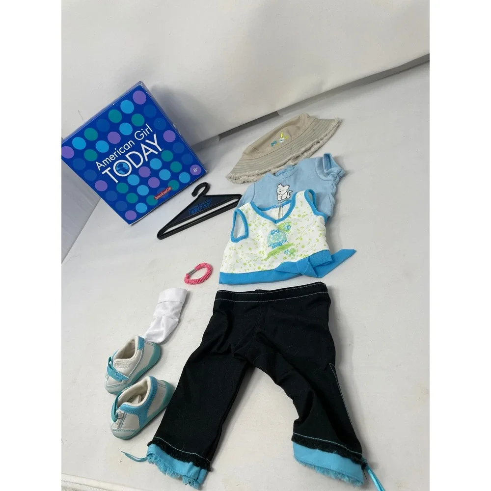 American Girl Ready for Fun Outfit 2003 w/ Shoes,‎ Hat & Box AG Today Set